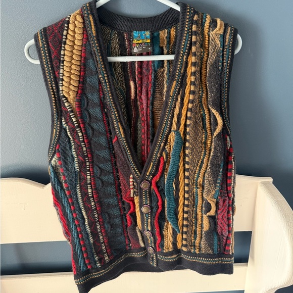 Emaroo Australia Other - Vintage 90’s Emaroo Australia Men's Multicolor Cardigan Sweater Vest